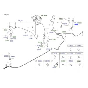 خرطوم زيت فرامل خلفي يسار