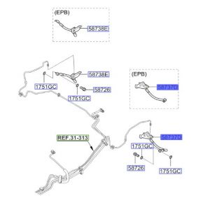 خرطوم زيت فرامل خلفي يسار