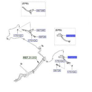 خرطوم زيت فرامل خلفي يسار