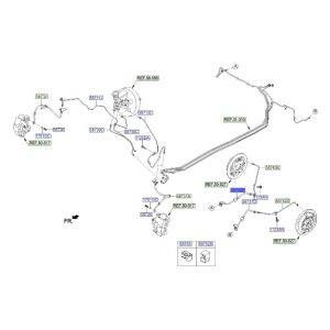 خرطوم زيت فرامل خلفي يمين