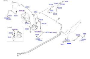 خرطوم زيت فرامل الى الخرطوم الخلفي يسار