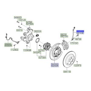 خرطوم زيت فرامل الى الخرطوم الخلفي يسار