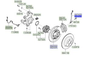 خرطوم زيت فرامل الى الخرطوم الخلفي يسار