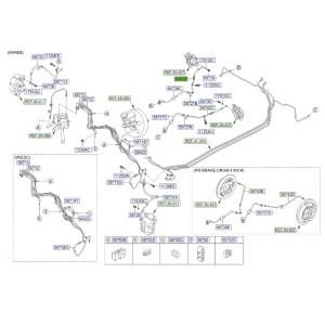 خرطوم زيت فرامل خلفي يسار