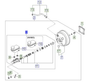 علبة فرامل مع علبة زيت الفرامل