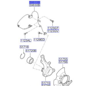 حساس مانع الانغلاق الأمامي اليسار