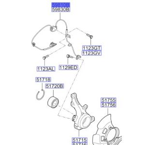 حساس مانع الانغلاق الأمامي اليسار