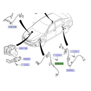 حساس مانع الانغلاق الأمامي اليسار