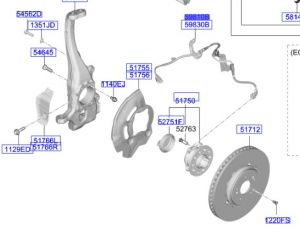 حساس مانع الانغلاق الأمامي اليسار