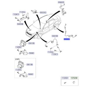 حساس مانع الانغلاق الخلفي اليسار
