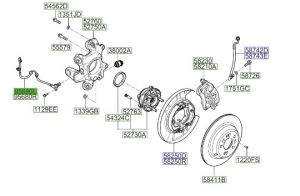 حساس مانع الانغلاق الخلفي اليسار