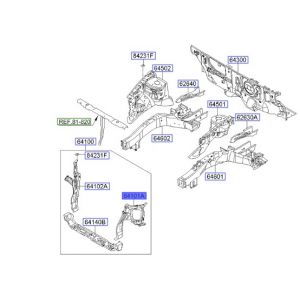 صاجة تثبيت شمعة أمامية يسار