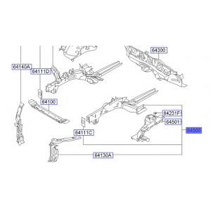 صاجة رفرف داخلية كاملة يسار