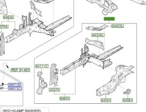 صاجة رفرف داخلية كاملة يسار