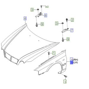 رفرف أمامي يسار