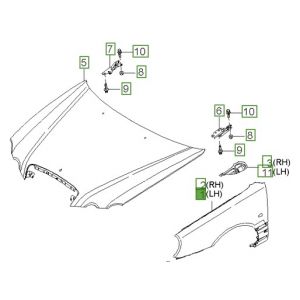 رفرف أمامي يسار