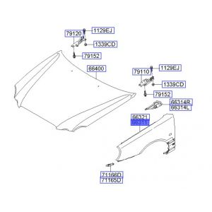 رفرف أمامي يسار