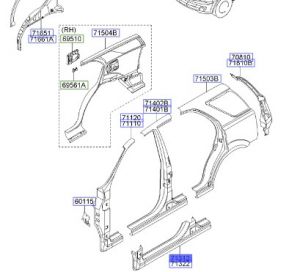 صاجة مسطرة جانبية خارجية يسار