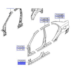 صاجة مسطرة جانبية خارجية يسار