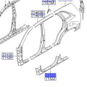 صاجة مسطرة جانبية خارجية يسار