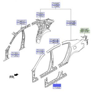 صاجة مسطرة جانبية خارجية يسار