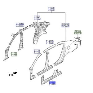 صاجة مسطرة جانبية خارجية يسار