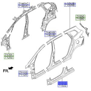 صاجة مسطرة جانبية خارجية يسار