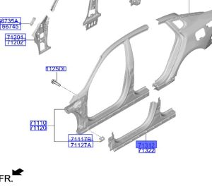 صاجة مسطرة جانبية خارجية يسار