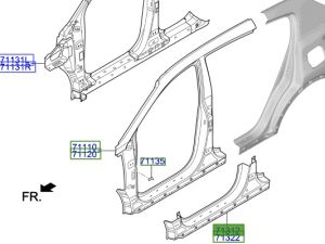 صاجة مسطرة جانبية خارجية يسار