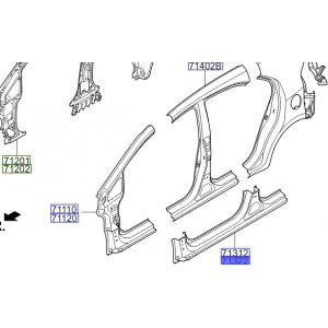 صاجة مسطرة جانبية خارجية يمين