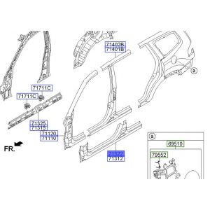 صاجة مسطرة جانبية خارجية يمين