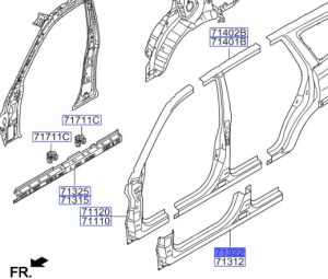صاجة مسطرة جانبية خارجية يمين