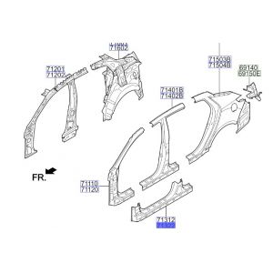 صاجة مسطرة جانبية خارجية يمين