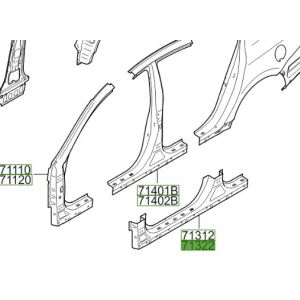 صاجة مسطرة جانبية خارجية يمين