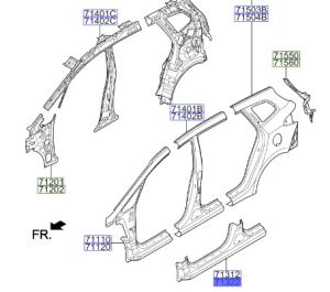 صاجة مسطرة جانبية خارجية يمين