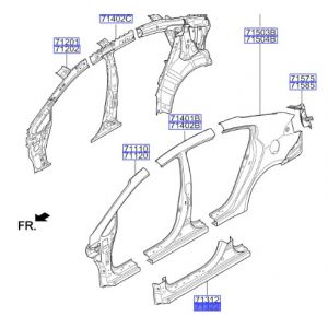 صاجة مسطرة جانبية خارجية يمين