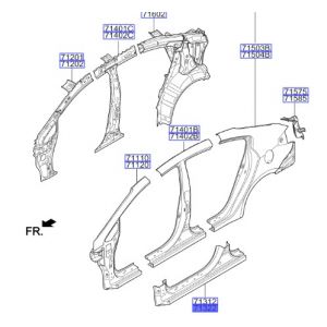صاجة مسطرة جانبية خارجية يمين