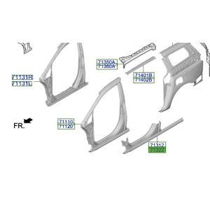 صاجة مسطرة جانبية خارجية يمين