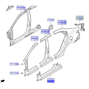 صاجة مسطرة جانبية خارجية يمين
