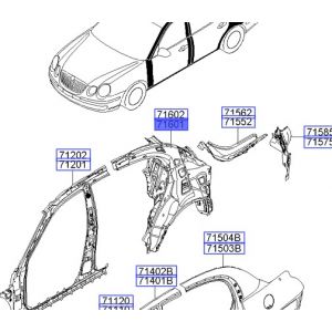 صاجه رفرف داخلية جانبيه يسار