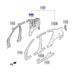 صاجه رفرف داخلية جانبيه يسار