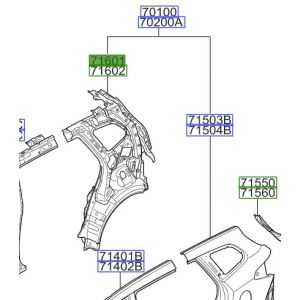 صاجه رفرف داخلية جانبيه يسار