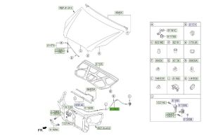 كابل قفل الكبوت