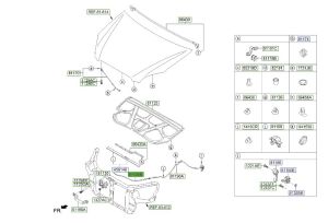 كابل قفل الكبوت