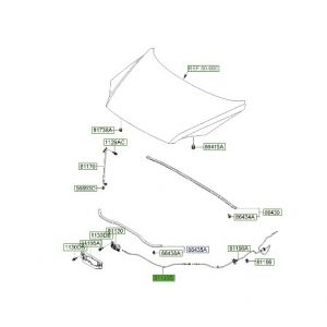 كابل قفل الكبوت