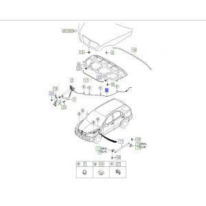 كابل قفل الكبوت