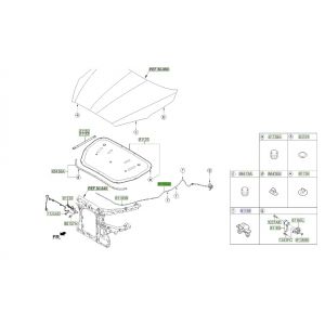 كابل قفل الكبوت