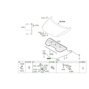 كابل قفل الكبوت