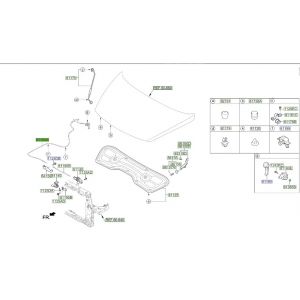 كابل قفل الكبوت