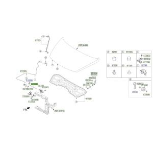 كابل قفل الكبوت